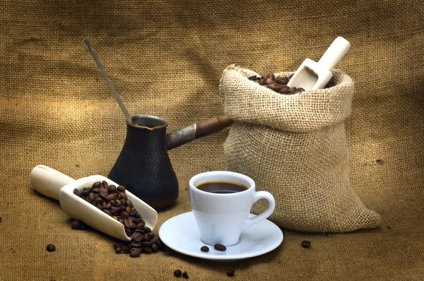 Натюрморт кофе — стоковое фото