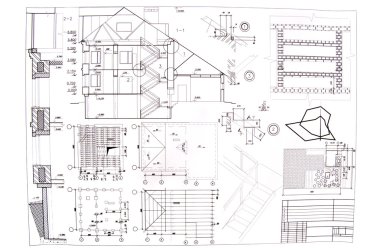 Design draft papers clipart