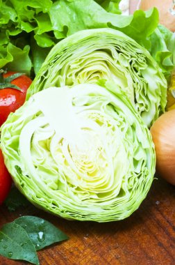 Cabbage still life clipart