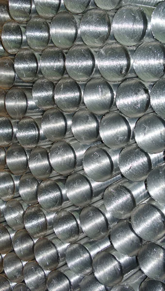 Lüftungsrohre aus Aluminium Stockbild
