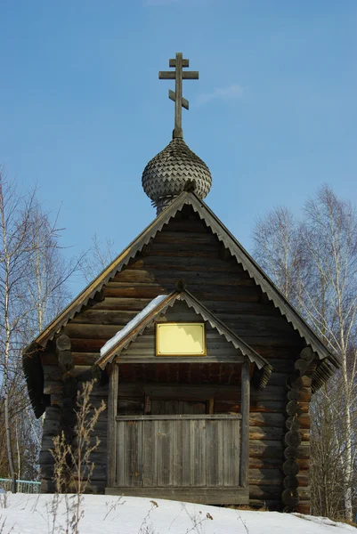 Drewniana kaplica — Zdjęcie stockowe