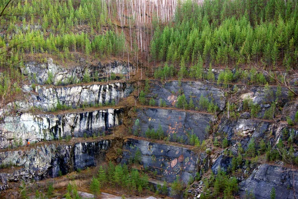 오픈 캐스트 활석 광산 개발 — 스톡 사진