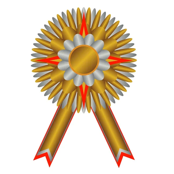 Medalla de oro del oeste: medalla de campeón — Vector de stock