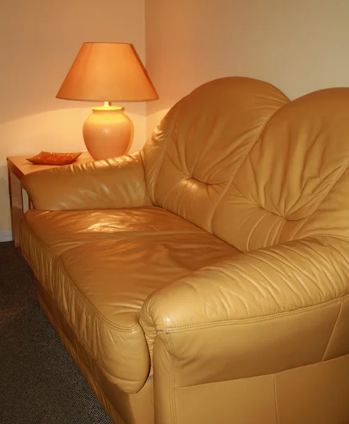 Δερμάτινος καναπές — Φωτογραφία Αρχείου