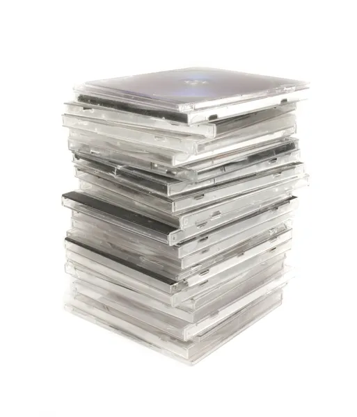Stack of cd cases — Stock Photo, Image