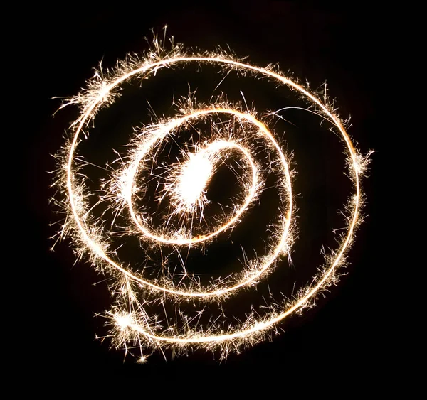 Sparkler spiral — Stock Photo, Image