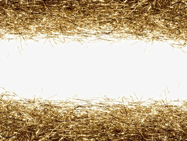 Goldener Lametta-Rahmen — Stockfoto