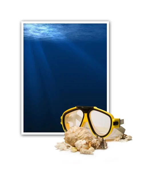 Frame met onderwater scène — Stockfoto