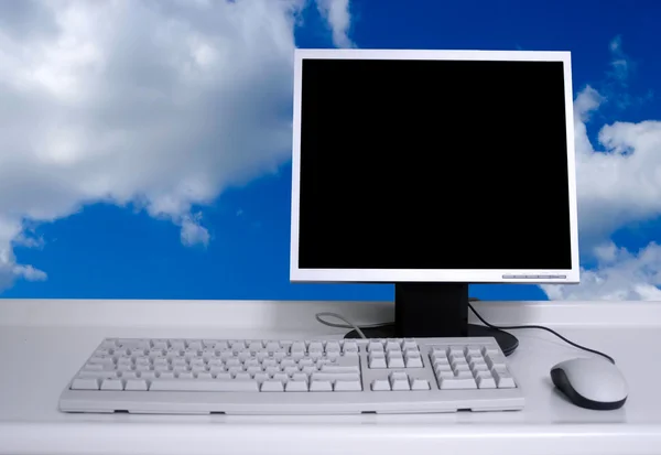 PC with clouds — Stock Photo, Image