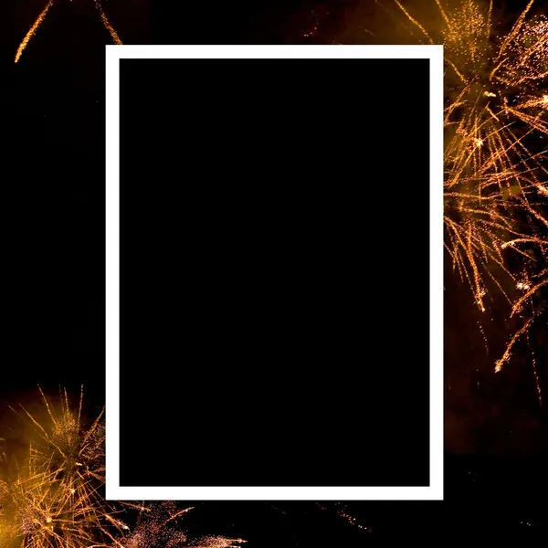 Leeres Foto mit Feuerwerk — Stockfoto