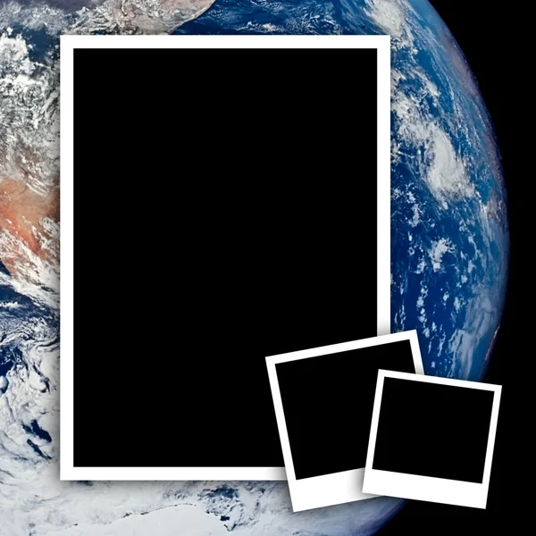 空照片与地球从空间 — 图库照片