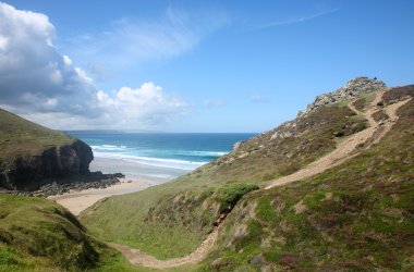 Above Chapel Porth on the Cornish coast clipart