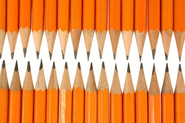 Orange pencil tips close up clipart