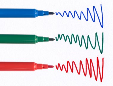 Color felt tip pen squiggles. clipart