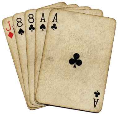Aces and eights, the dead mans hand. clipart