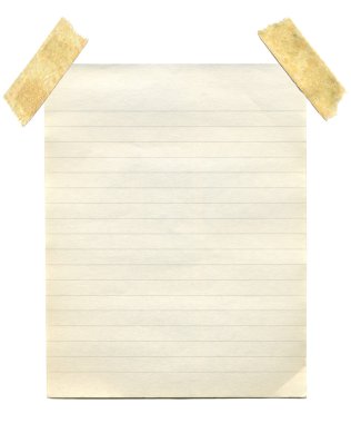 eski vintage notepaper sararma.