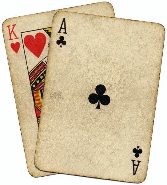 ACE koning grote gladde pokerhand. — Stockfoto
