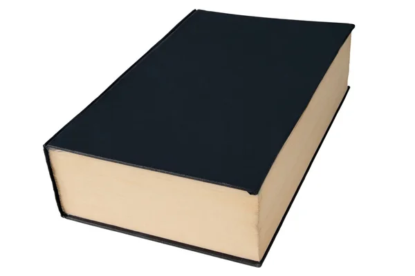 Old black large hardback book. — Stock Photo, Image