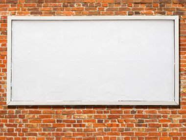 Large billboard with blank white paper. clipart