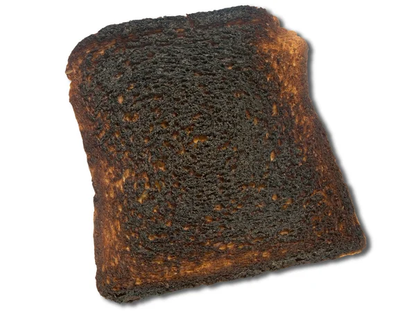 Burnt toast isolated. — Stock Photo, Image