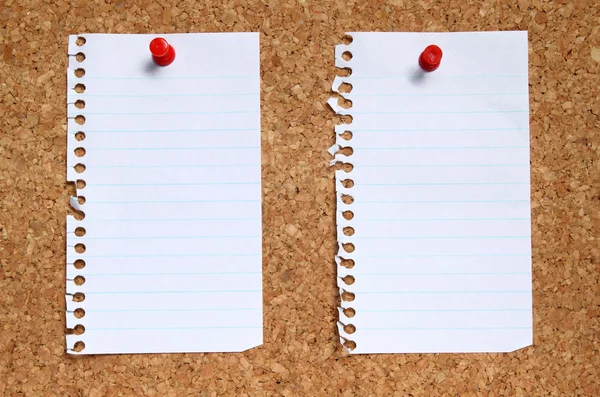 Two blank paper pages from a notebook. — Stock Photo, Image