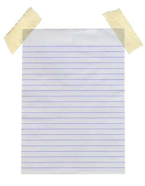 Lined paper isolated. — Stock Photo, Image