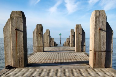 A jetty in Aberystwyth. clipart