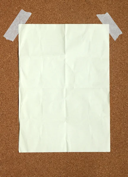 Blanco beige papier prikbord. — Stockfoto
