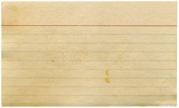 Dirty old blank index card isolated. — Stock Photo, Image