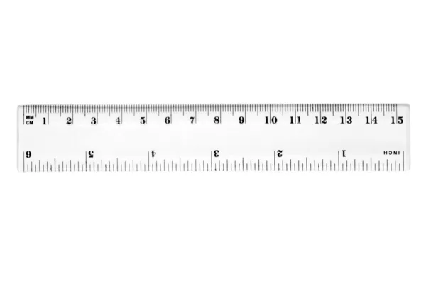 A 15 cm or 6 inch ruler — Stock Photo, Image