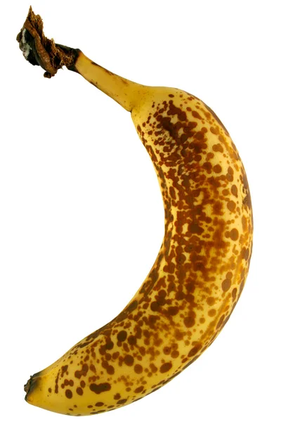 Old speckled banana — Stock Photo, Image