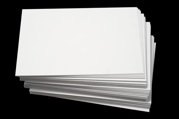Μια κενή λευκή επαγγελματικές κάρτες στοίβα. Φωτογραφία Αρχείου