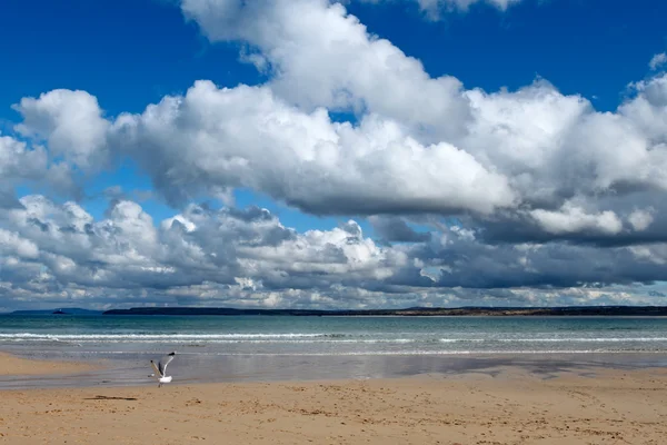 Clouds over the sea in St. Ives. Stock Photo