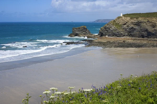 Portreath praia Cornwall Reino Unido — Fotografia de Stock