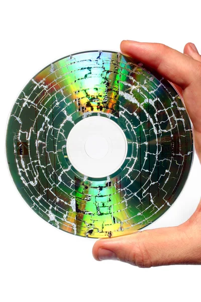 Holding a microwaved CD — Stock Photo, Image