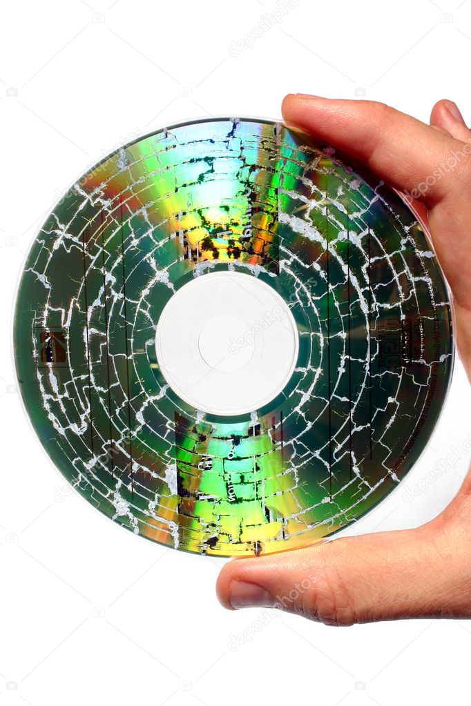 Holding a microwaved CD