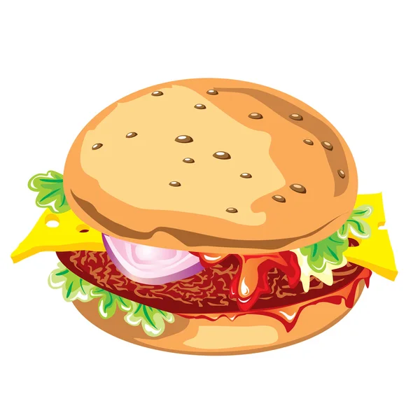 Hambúrguer — Vetor de Stock