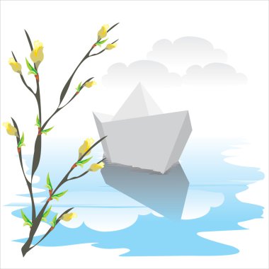 Paper boat clipart