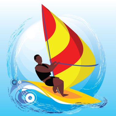 Windsurfing clipart