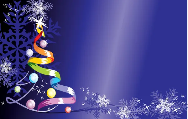 Χριστούγεννα δέντρο ουράνιο τόξο — Διανυσματικό Αρχείο