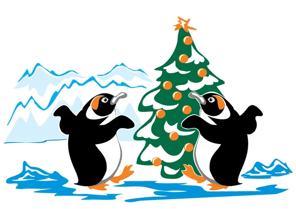 Pingüino bailarín — Vector de stock