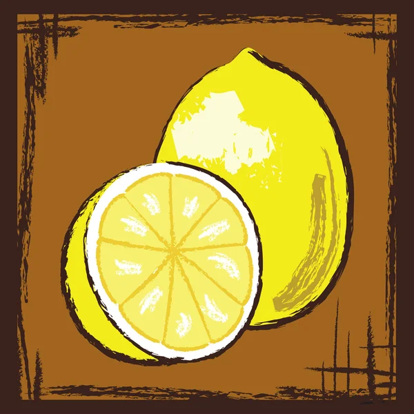 Zitrone — Stockvektor