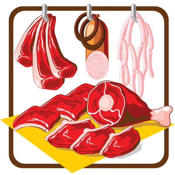 Carne —  Vetores de Stock