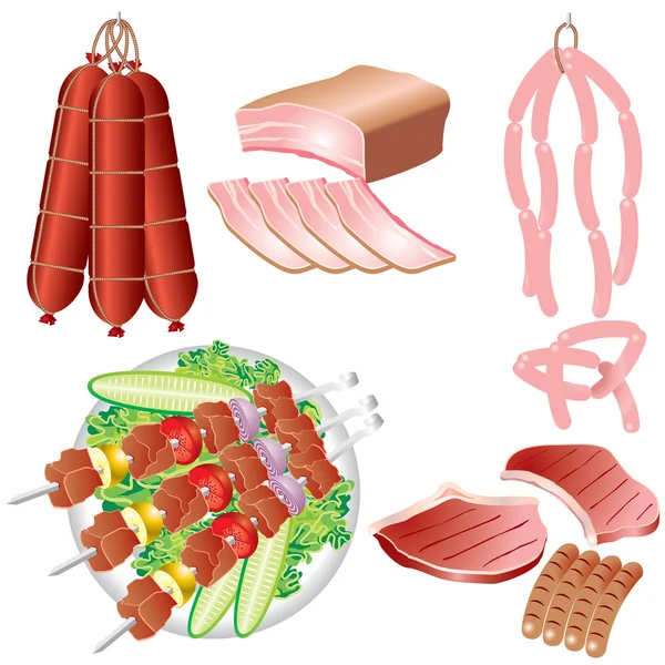 Produits de viande — Image vectorielle