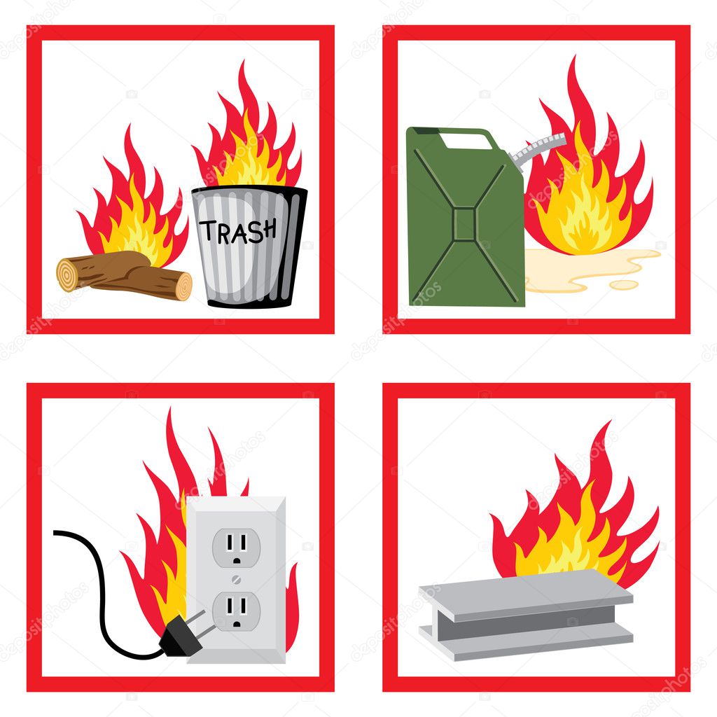 for preschoolers fire safety video safety â€” #1332882 Stock © Fire print2d Vector