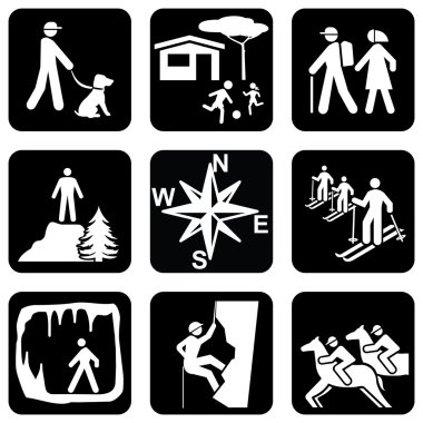 Icons travel clipart