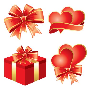 Valentine's Day symbols clipart