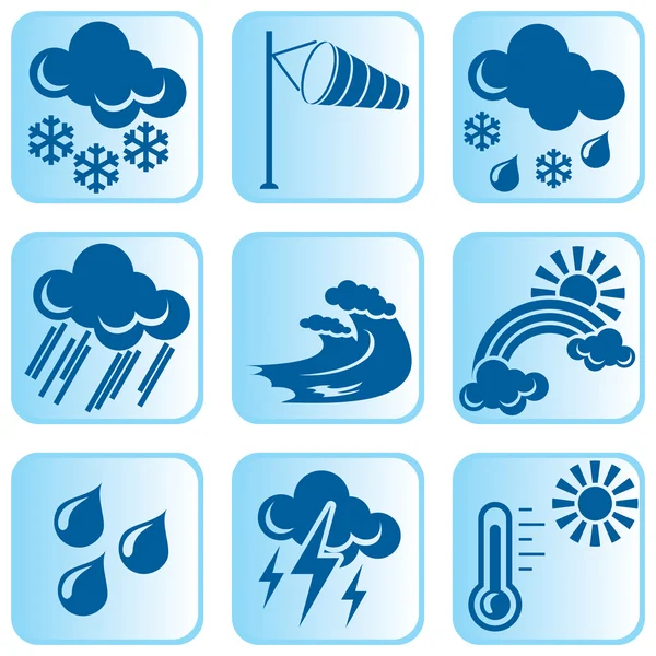 Icons weather — Stock Vector