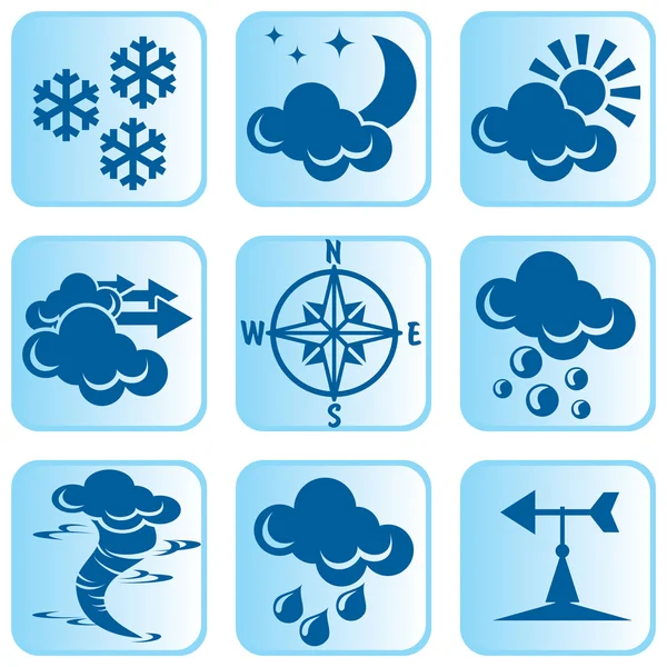 Icons weather — Stock Vector
