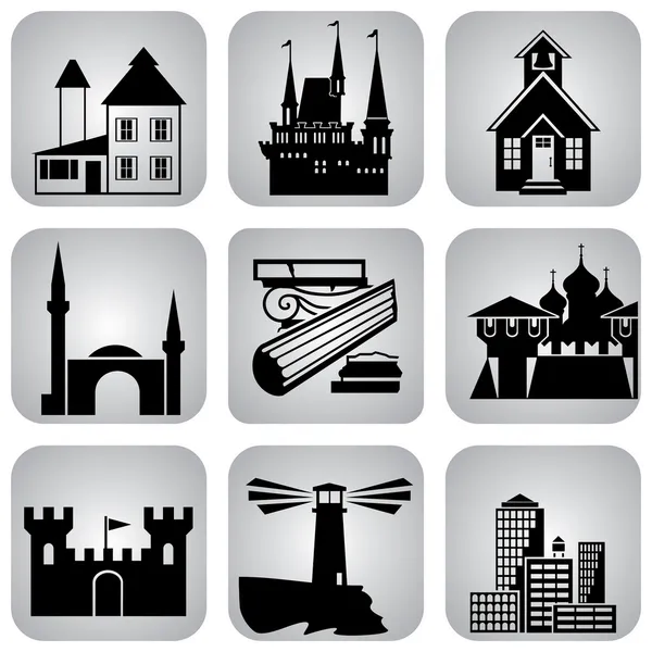 Architectural icons — Stock Vector
